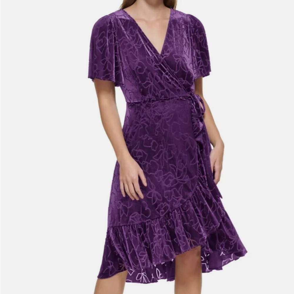Calvin Klein Velvet Purple dress